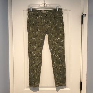 Free People chevron printed skinny jeans